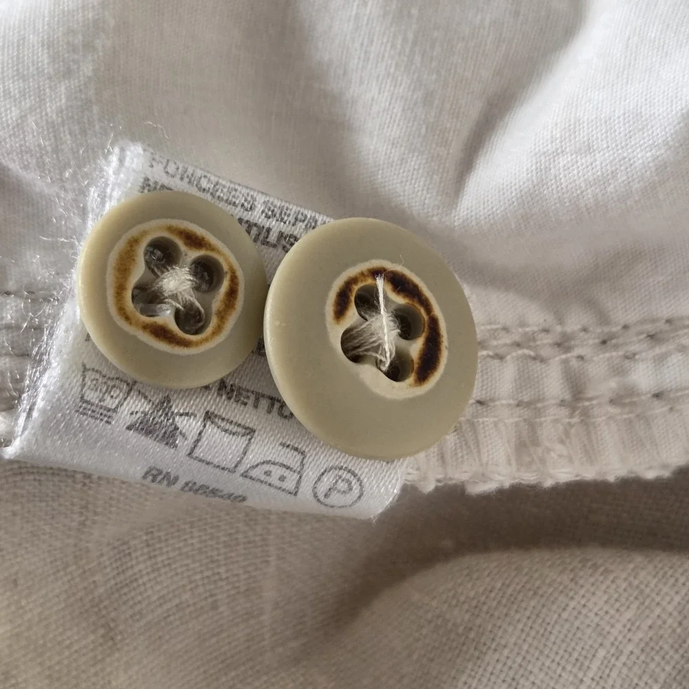 Tommy Bahama Relax Linen Cargo Pants Mens SZ XL Ivory Light Cream Casual Beach